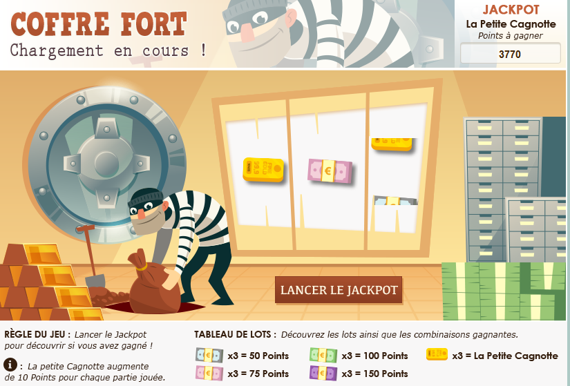Jeu du coffre fort de Banditland
