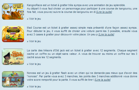 Descriptif des jeux de Madwin