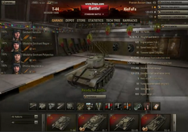Choix du Chars sur World of Tanks